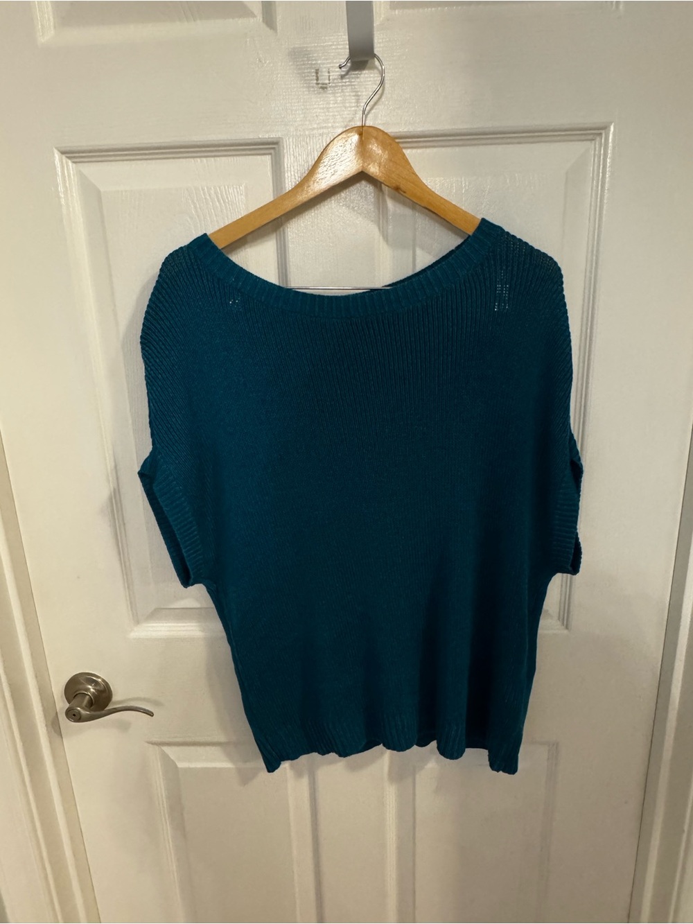 Ralph Lauren Teal Boatneck Short-Sleeve Sweater